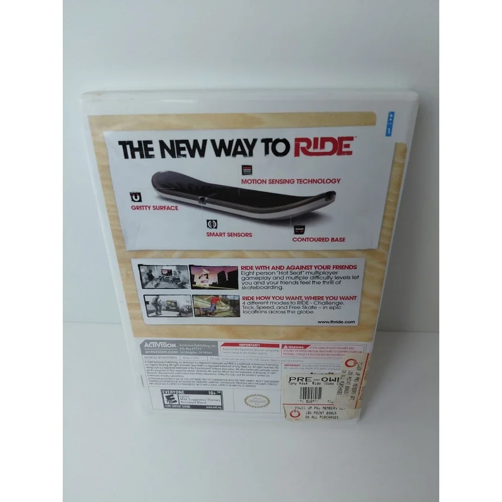 Tony Hawk: Ride (Nintendo Wii, 2009)‎ Complete w/ Manual